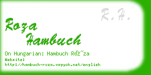 roza hambuch business card